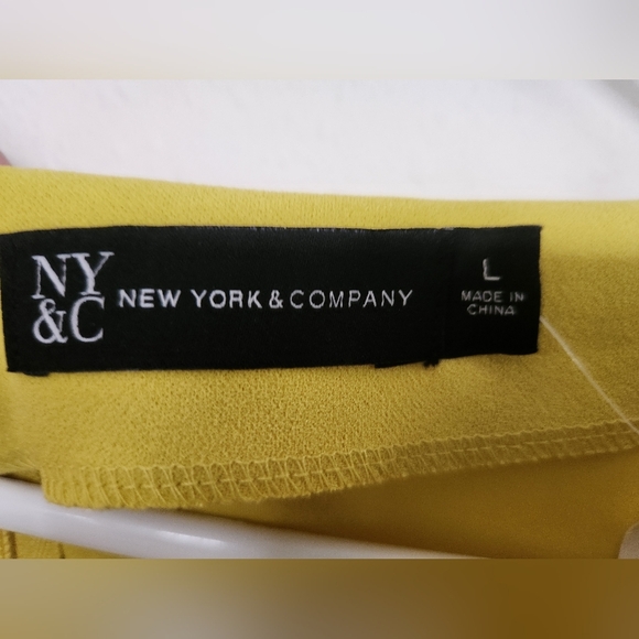 New York & Company Dolam Sheath Dress Citron Yellow Large NEW with Tags - Picture 7 of 13